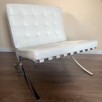 KNOLL BARCELLONA in EXELENT STATO in pelle bianca