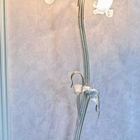 Piantana artigianale in ferro battuto