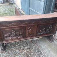Credenza antica stile rinascimentale intagliata in