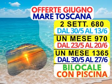 Mare Toscana mese di giugno case e appartamenti