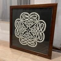 Pizzo fatto a mano in cornice