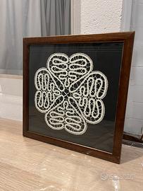 Pizzo fatto a mano in cornice