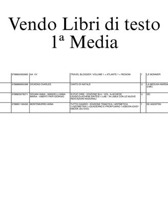 Libri di testo 1ª Media - tutti al 50% dal listino
