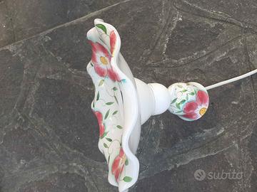 Lampadario ceramica decorata