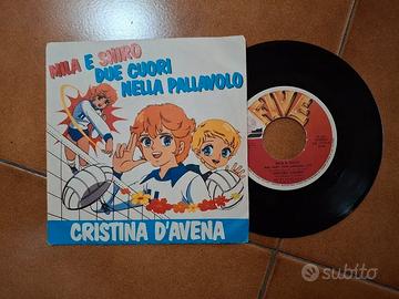 Vinile 45 giri vintage C. D'Avena Mila e Shiro