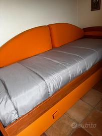 Letto matrimoniale con seconda rete estraibile