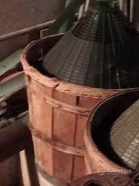 damigiana vetro ricoperte di plastica o vimini 52l