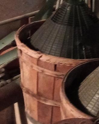 damigiana vetro ricoperte di plastica o vimini 52l