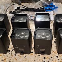 Fari Led a batteria WISDOM 6x18W RGBWAUV Smart bat