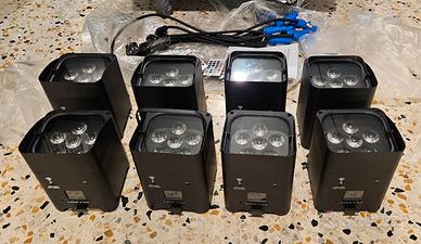 Fari Led a batteria WISDOM 6x18W RGBWAUV Smart bat