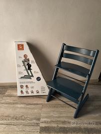 sedia Stokke  legno blu