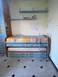 2 letti salvaspazio camera bimbi- Moretti Compact