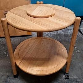 Tavolino tondo in legno