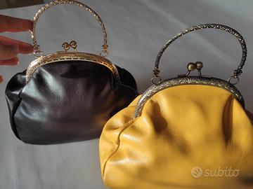 borsa in pelle pasticcino 