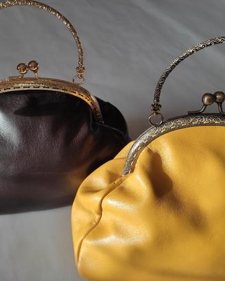 borsa in pelle pasticcino 