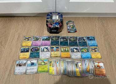 268 carte Pokémon tin e mini tin da collezione