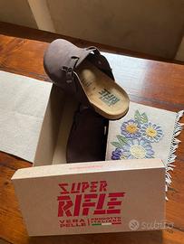 Ciabatte super Rifle numero 45 cuoio