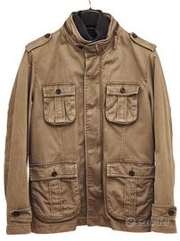 BENETTON Giaccone verde cotone tg 52 interno imbot