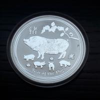 ARGENTO 999 _ 1 oz Anno del Maiale 2019 AUSTRALIA