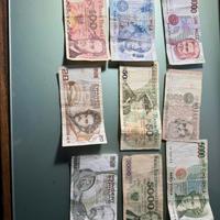 bonconote lira e straniere e monete lira e estere