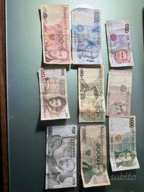 bonconote lira e straniere e monete lira e estere
