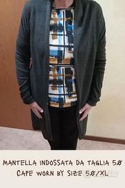 Cardigan spolverino grigio M Parah