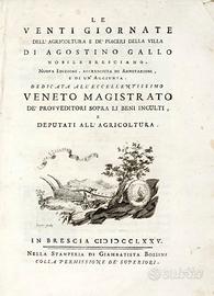 Illustrato Tavole Ripiegate antichissimo volume