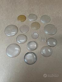 Lotto vetri in plastica per orologi vintage