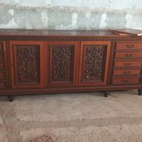 Credenza con specchiera d'antiquariato 