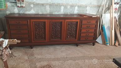 Credenza con specchiera d'antiquariato 
