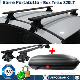 Baule BOX Tetto + BARRE Portapacchi per Seat Leon