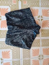 pantaloncino paillettes nero perfetto per serate 