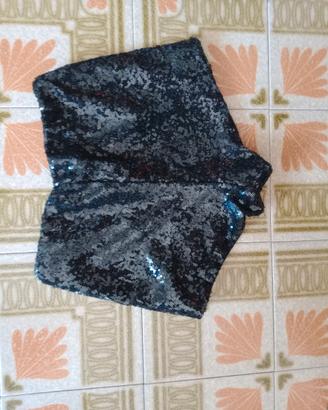 pantaloncino paillettes nero perfetto per serate 