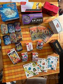 Lotto Carte e cofanetti Pokemon
