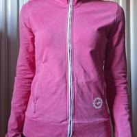 Felpa Lotto fucsia con zip e collo alto - Taglia S