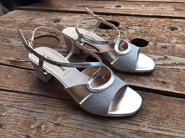 Sandalo scarpa valleverde donna argento 39