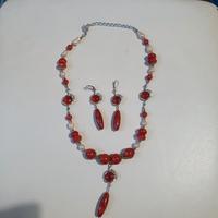 Collana e orecchini  alta bigiotteria 