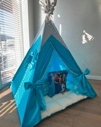 Tenda Teepee per Bambini Fatta a Mano – Set Comple