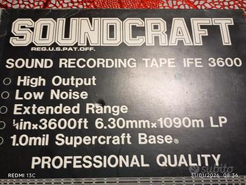 Bobine Soundcraft  Sound Recording Tape IFE 3600