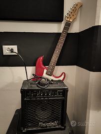 Chitarra elettrica stile stratocaster pickup EMG