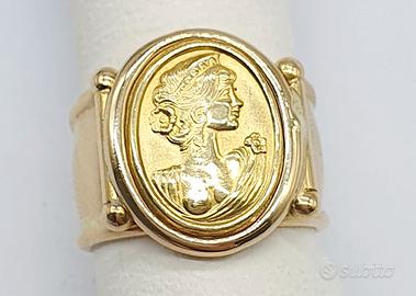 Anello cammeo oro giallo deals