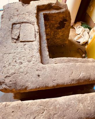 coppia vasche pietra leccese antica rotta