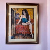 Quadro moderno con figura femminile