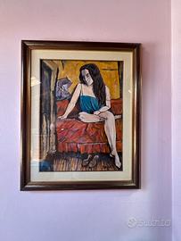 Quadro moderno con figura femminile