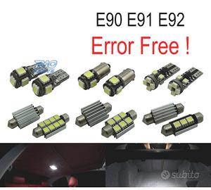 KIT 10 LAMPADE LED INTERNE BMW SERIE 3 E90 E91 E92