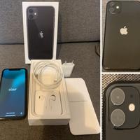 iPhone 11, 64 Gb Nero, perfetto, inizializzato