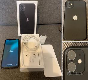 iPhone 11, 64 Gb Nero, perfetto, inizializzato