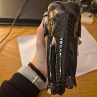 Statuetta Elefante Vintage Intagliata a Mano in V