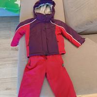 tuta neve sci BTG invernale bambina 2-3 anni 92 cm