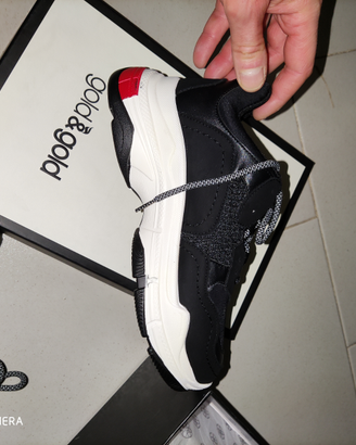 Scarpe donna sneakers gold & gold n36